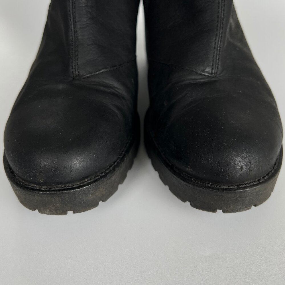 Urban Outfitters Vagabond Leather Boots Chunky Heel Platform Whimsigoth Booties - Picture 5 of 9